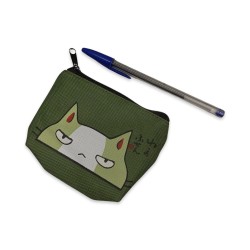 monedero gato verde
