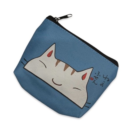 monedero gato celeste